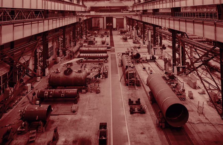 Steel fabrication workshop — manufacturing quality control and vendor inspection